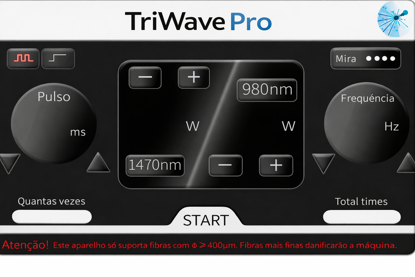 Endolaser TripleWavePRO 980nm+1470nm+635nm Ponteira Vascular - Última geração 2026
