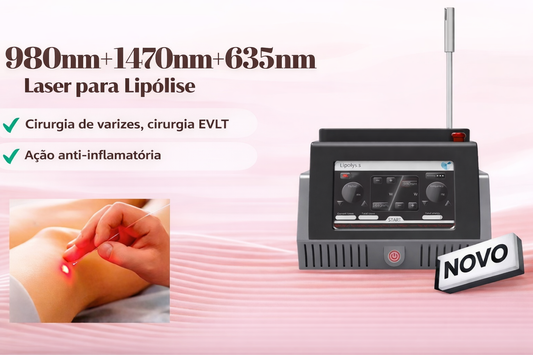 Endolaser TripleWavePRO 980nm+1470nm+635nm Ponteira Vascular - Última geração 2026